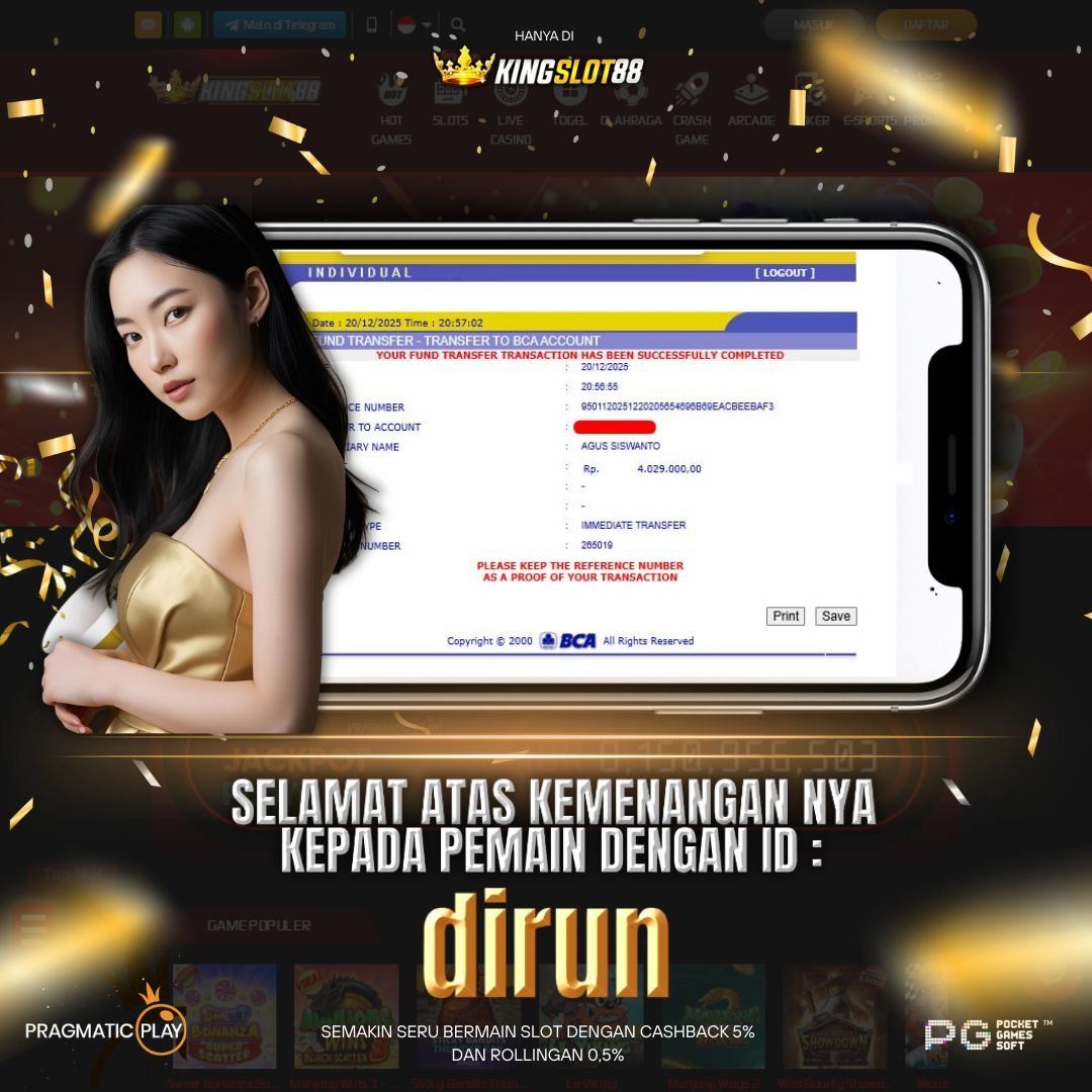 SELAMAT ATAS KEMENANGANNYA UNTUK ID :dirun